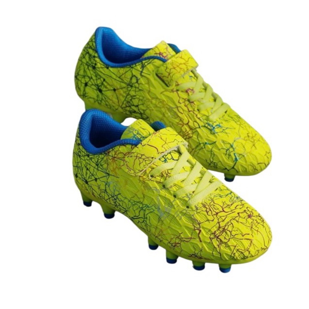 Boys/Girls Firm Ground Soccer Cleats- Lime Size 12 (Little Kids)